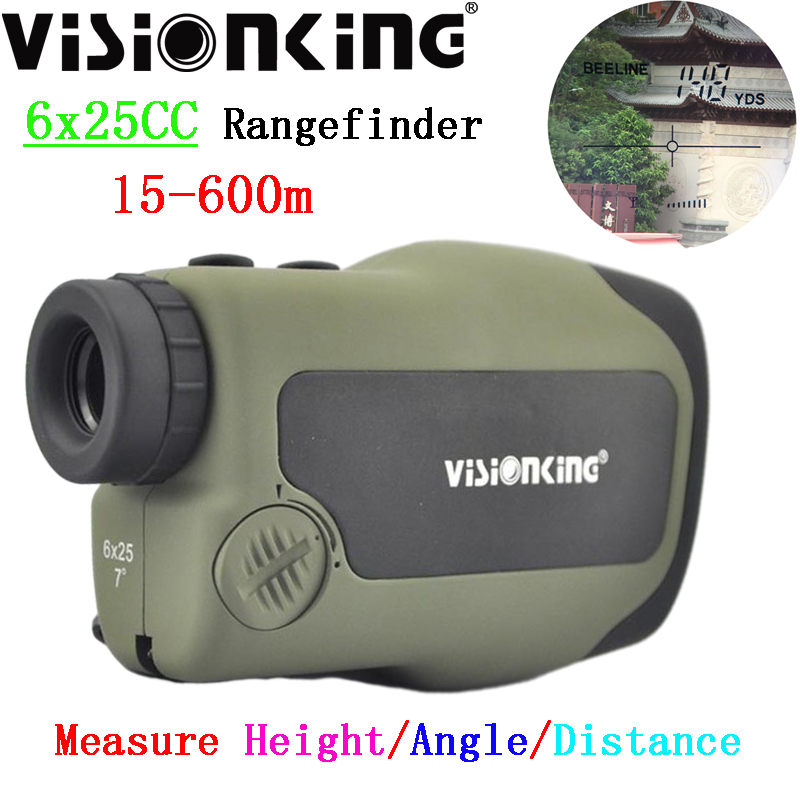 Golf Rangefinder - Visionking Hochpräziser 6x25-Laser-Entfernungsmesser Höhenwinkelmessung 600 m