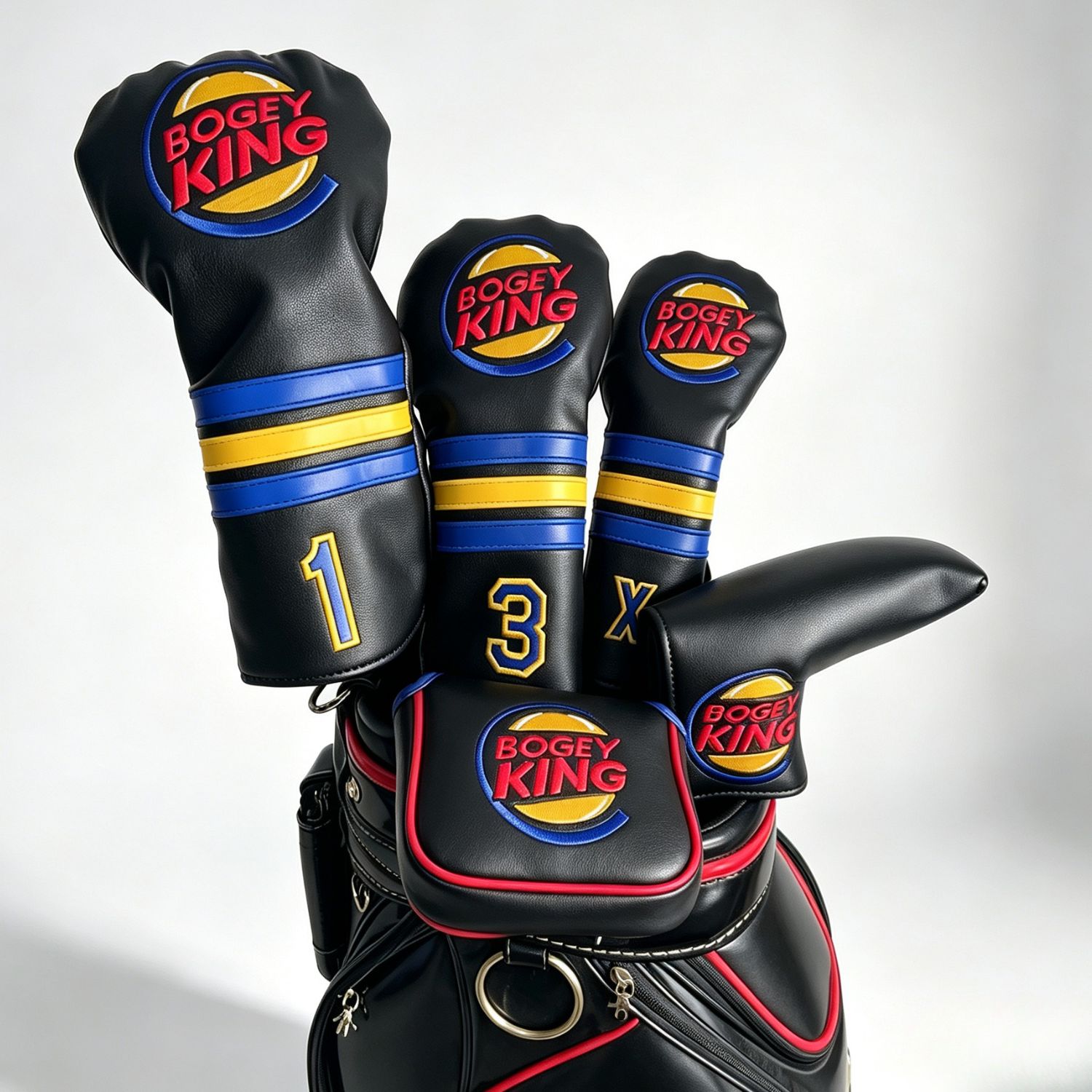 Golf Putter - Lustige Bogey King Golf-Schlägerhüllen, Golf-Mallet-Blade-Putter-Abdeckung, Blade-Putter-Abdeckung,