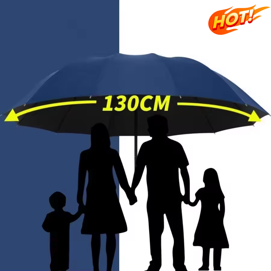 Golf Umbrella Large - 130 cm extra großer faltbarer Regenschirm,